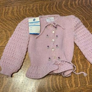 Hand loomed size 12 month cardigan sweater